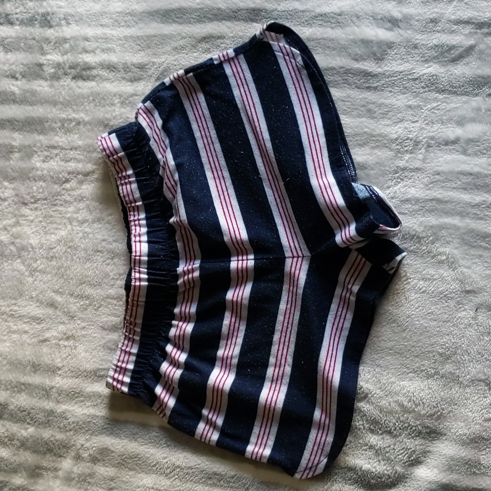 Girls striped shorts blue/pink M 7/8